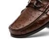 Hot Marco di Milano Ferrioni Ostrich Bit Loafer Brown
