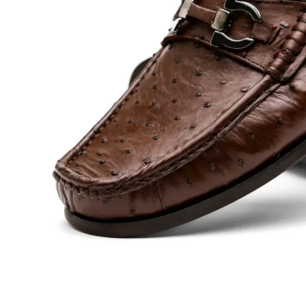 Hot Marco di Milano Ferrioni Ostrich Bit Loafer Brown