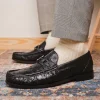 Hot Marco di Milano Ferrioni Ostrich Bit Loafer Black
