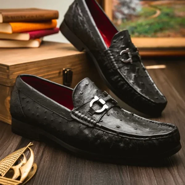 marco_di_milano_ferrioni__8.webp Hot Marco di Milano Ferrioni Ostrich Bit Loafer Black