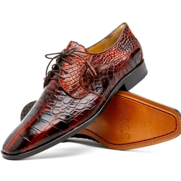 marco_di_milano_fitipaldi_1-4.webp Shop Marco di Milano Fitipaldi Alligator Derby Rustic Cognac RustiCognac
