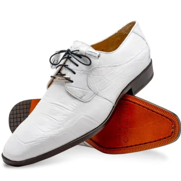 Discount Marco di Milano Fitipaldi Alligator Derby White