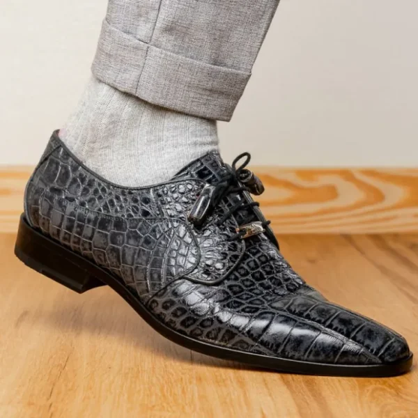 Discount Marco di Milano Fitipaldi Alligator Derby Rustic Grey RustiGrey