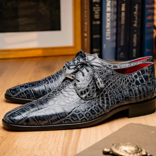Discount Marco di Milano Fitipaldi Alligator Derby Rustic Grey RustiGrey