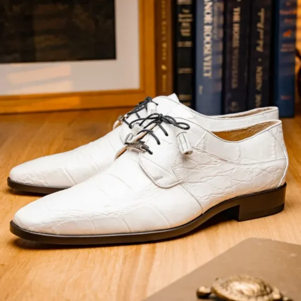 Discount Marco di Milano Fitipaldi Alligator Derby White