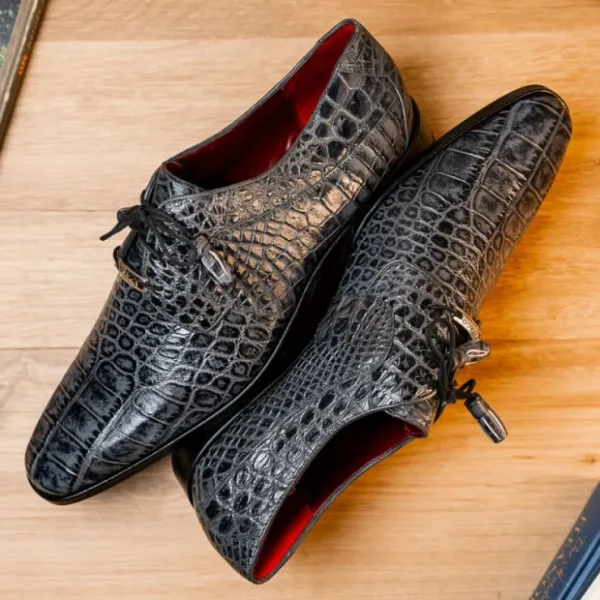 Discount Marco di Milano Fitipaldi Alligator Derby Rustic Grey RustiGrey