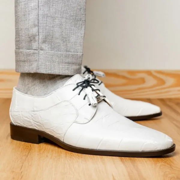 Discount Marco di Milano Fitipaldi Alligator Derby White