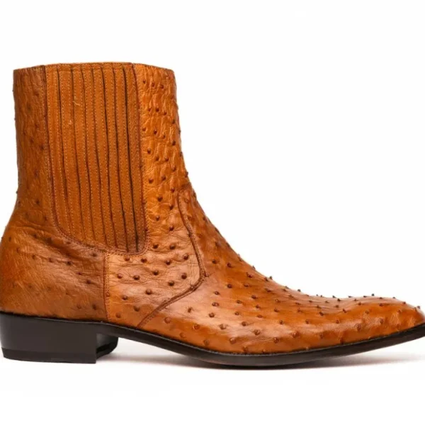 Sale Marco di Milano Giorgio Ostrich Quill Dress Boots Brandy