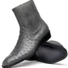 Hot Marco di Milano Giorgio Ostrich Quill Dress Boots Serpentine Grey SerpentineGrey