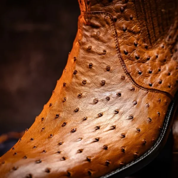 Sale Marco di Milano Giorgio Ostrich Quill Dress Boots Brandy