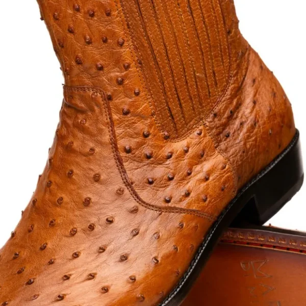 Sale Marco di Milano Giorgio Ostrich Quill Dress Boots Brandy