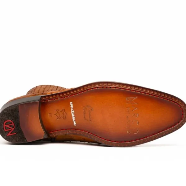 Sale Marco di Milano Giorgio Ostrich Quill Dress Boots Brandy