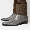Hot Marco di Milano Giorgio Ostrich Quill Dress Boots Serpentine Grey SerpentineGrey