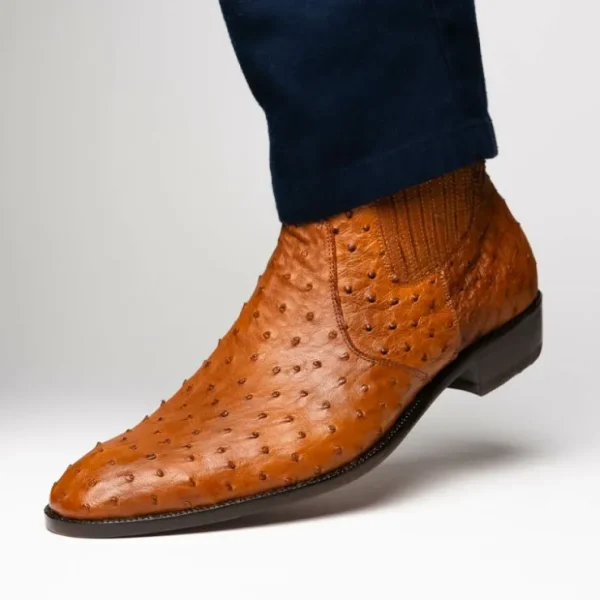 Sale Marco di Milano Giorgio Ostrich Quill Dress Boots Brandy