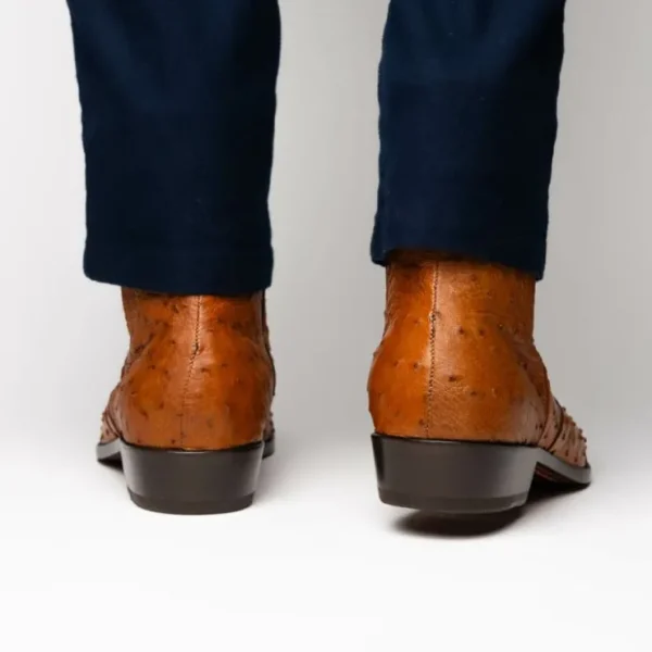 Sale Marco di Milano Giorgio Ostrich Quill Dress Boots Brandy