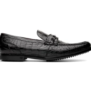 Clearance Marco di Milano Hugo Alligator Bit Loafers Black