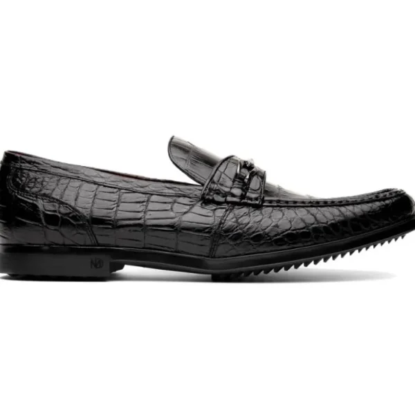 marco_di_milano_hugo_alli_0.webp Clearance Marco di Milano Hugo Alligator Bit Loafers Black