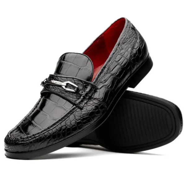 marco_di_milano_hugo_alli_1.webp Clearance Marco di Milano Hugo Alligator Bit Loafers Black