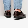 Fashion Marco di Milano Hugo Alligator Bit Loafers Brown