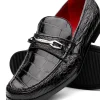 Clearance Marco di Milano Hugo Alligator Bit Loafers Black