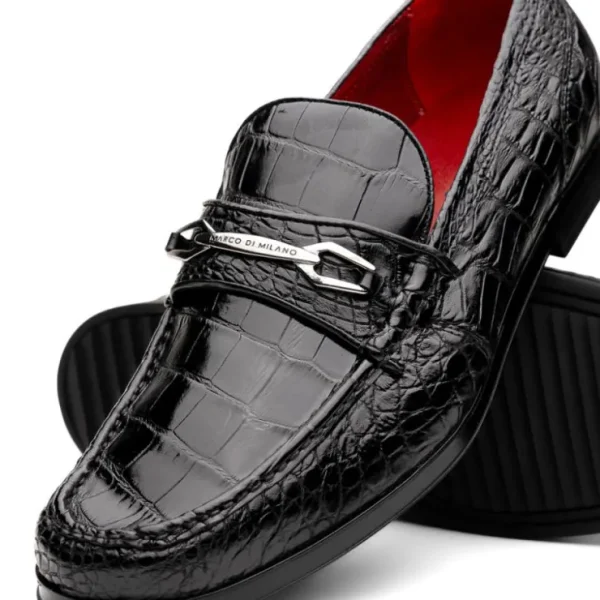 marco_di_milano_hugo_alli_2.webp Clearance Marco di Milano Hugo Alligator Bit Loafers Black