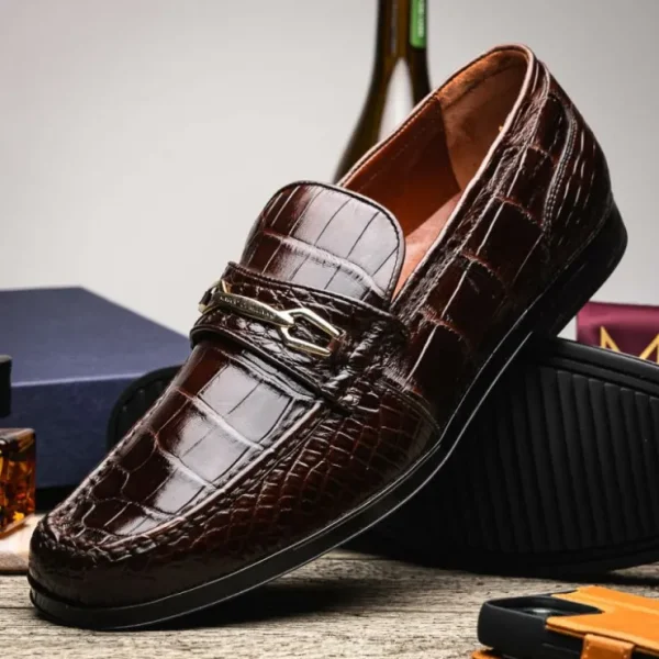 marco_di_milano_hugo_alli_5-1.webp Fashion Marco di Milano Hugo Alligator Bit Loafers Brown