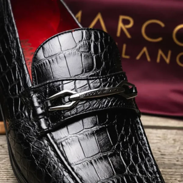 marco_di_milano_hugo_alli_5.webp Clearance Marco di Milano Hugo Alligator Bit Loafers Black