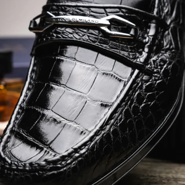 marco_di_milano_hugo_alli_6.webp Clearance Marco di Milano Hugo Alligator Bit Loafers Black