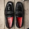Clearance Marco di Milano Hugo Alligator Bit Loafers Black