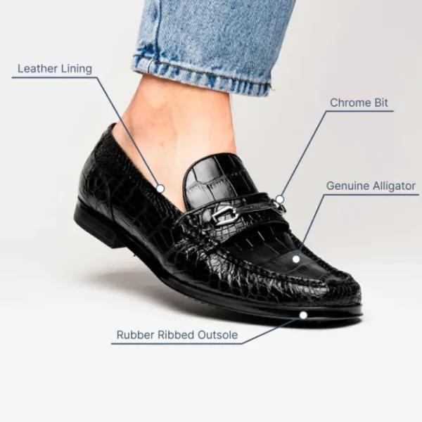 marco_di_milano_hugo_alli_8.webp Clearance Marco di Milano Hugo Alligator Bit Loafers Black