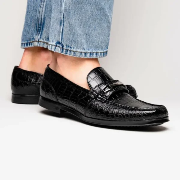 marco_di_milano_hugo_alli_9.webp Clearance Marco di Milano Hugo Alligator Bit Loafers Black