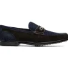 Cheap Marco di Milano Hugo Sueded Ostrich Leg Bit Loafers Navy / Brown
