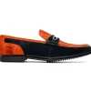 Cheap Marco di Milano Hugo Sueded Ostrich Leg Bit Loafers Orange / Blue