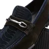 Cheap Marco di Milano Hugo Sueded Ostrich Leg Bit Loafers Navy / Brown