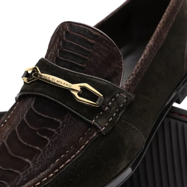 marco_di_milano_hugo_sued_3-1.webp Fashion Marco di Milano Hugo Sueded Ostrich Leg Bit Loafers Brown