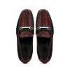 Best Marco di Milano Hugo Sueded Ostrich Leg Bit Loafers Wine / Black