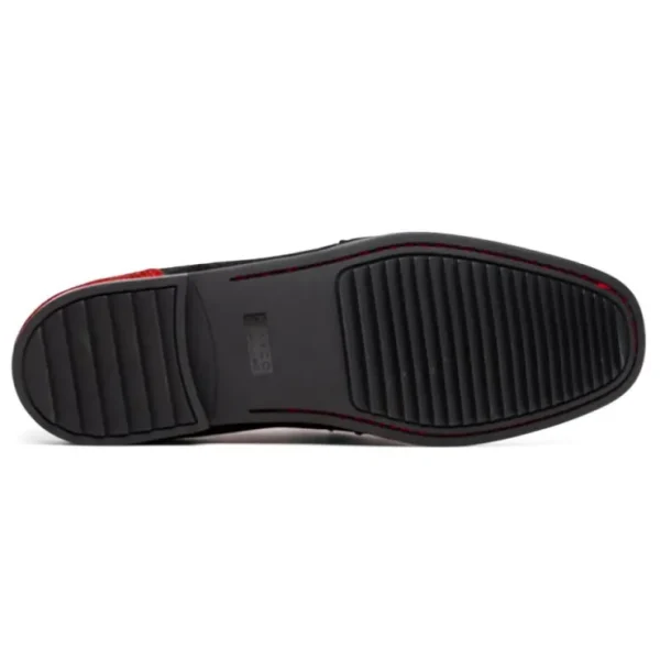 marco_di_milano_hugo_sued_4-3.webp Flash Sale Marco di Milano Hugo Sueded Ostrich Leg Bit Loafers Red / Black