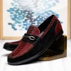 Best Marco di Milano Hugo Sueded Ostrich Leg Bit Loafers Wine / Black