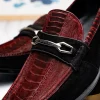 Best Marco di Milano Hugo Sueded Ostrich Leg Bit Loafers Wine / Black