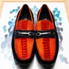 Cheap Marco di Milano Hugo Sueded Ostrich Leg Bit Loafers Orange / Blue
