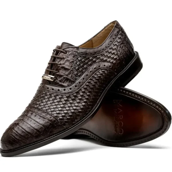 marco_di_milano_john_wove_1-3.webp Shop Marco di Milano John Woven Caiman Crocodile Oxford Brown