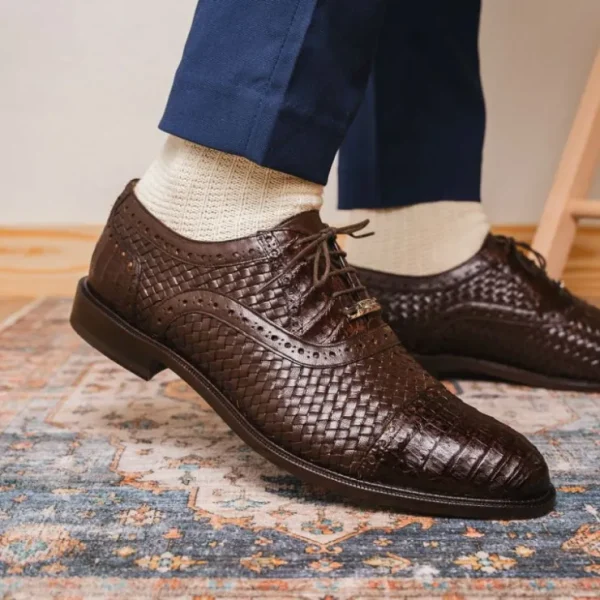 marco_di_milano_john_wove_6-3.webp Shop Marco di Milano John Woven Caiman Crocodile Oxford Brown