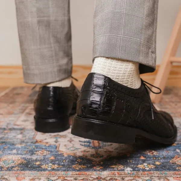 marco_di_milano_john_wove_7.webp Clearance Marco di Milano John Woven Caiman Crocodile Oxford Black