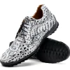 Discount Marco di Milano Kratos Caiman Crocodile Sneaker Newspaper