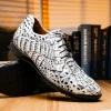 Discount Marco di Milano Kratos Caiman Crocodile Sneaker Newspaper