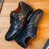 Best Sale Marco di Milano Kratos Caiman Crocodile Sneaker Navy
