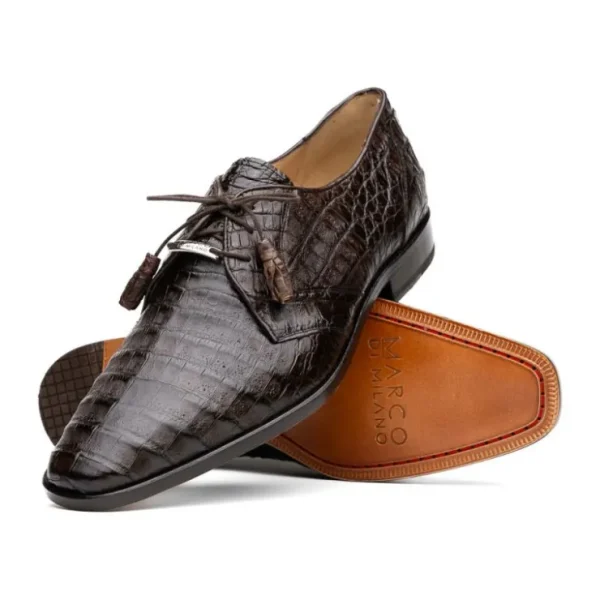 Hot Marco di Milano Lacio Caiman Crocodile Derby Brown
