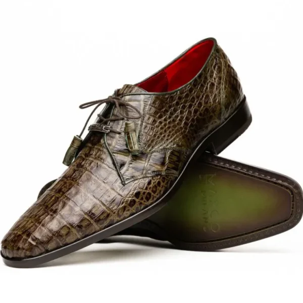 marco_di_milano_lacio_cai_1-6.webp Flash Sale Marco di Milano Lacio Caiman Crocodile Derby Wood Green WoodGreen