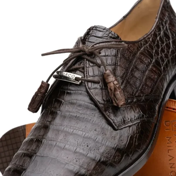Hot Marco di Milano Lacio Caiman Crocodile Derby Brown
