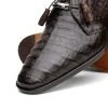 Hot Marco di Milano Lacio Caiman Crocodile Derby Brown